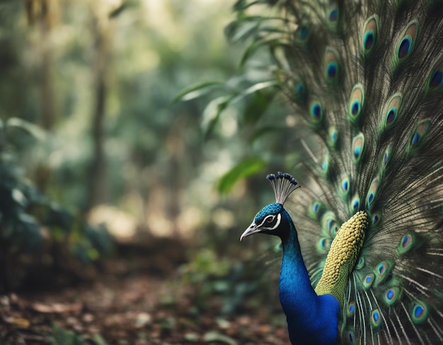 realistic peacock