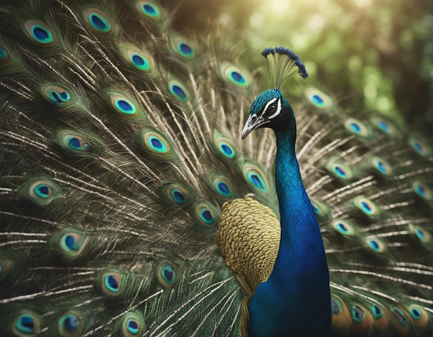 realistic peacock