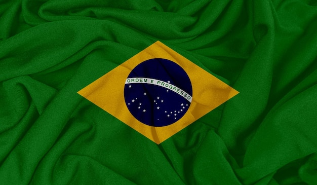 Realistic photo of the Brazil flag