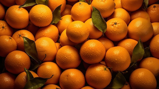 Realistic photo of a bunch of oranges top view fruit scenery