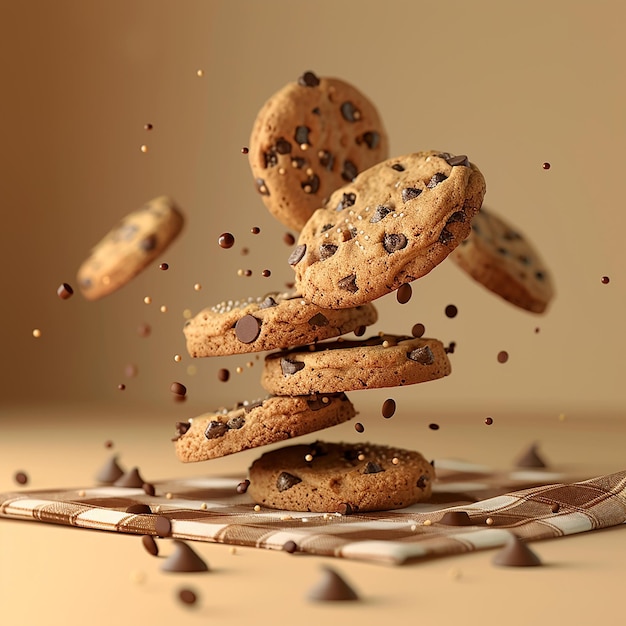 Realistic Photo of Delicious Tasty Cookies Ad