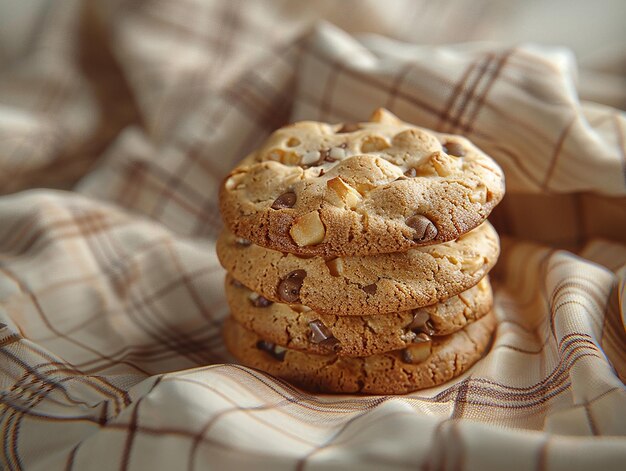 Photo realistic photo of delicious tasty cookies ad