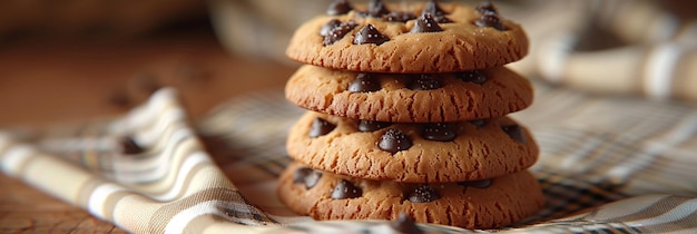 Realistic Photo of Delicious Tasty Cookies Ad