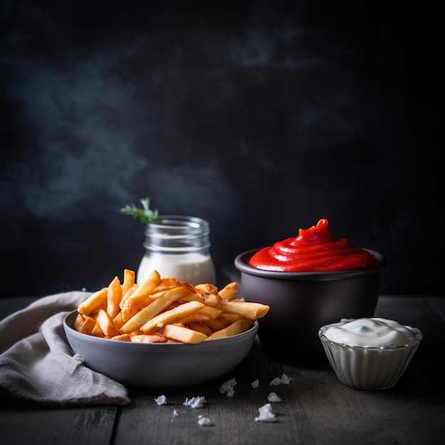 Realistic photo of French Fries CloseUp Food Photography