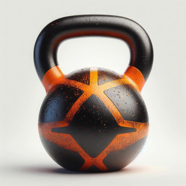 Photo realistic photography of stunning kettlebells on white background