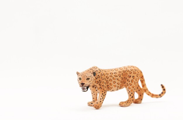 Photo realistic plastic leopard toy