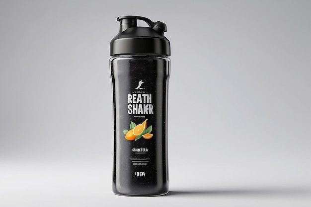 Realistic plastic shaker bottle mockup