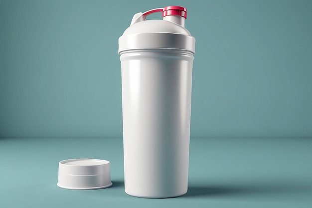 Realistic plastic shaker bottle mockup