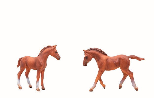 Realistic plastic toy horses