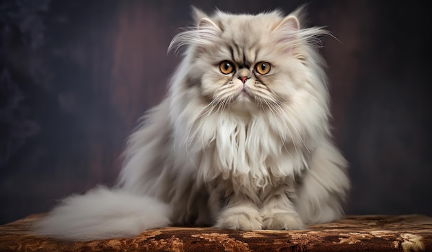 Realistic portrait of beautiful Persian cat AI generated