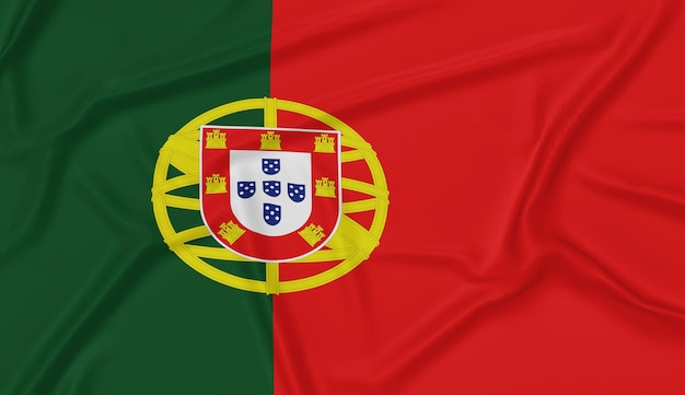 Realistic portugal flag