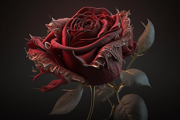 realistic red rose background , ai generated