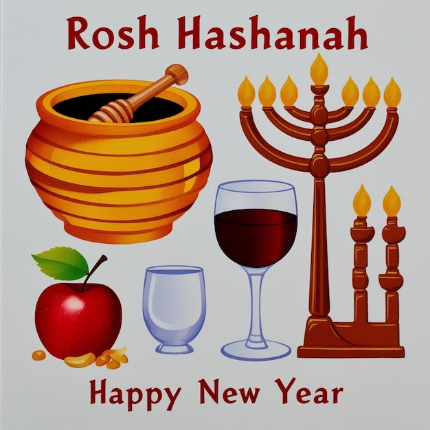 Realistic Rosh Hashanah Background Design