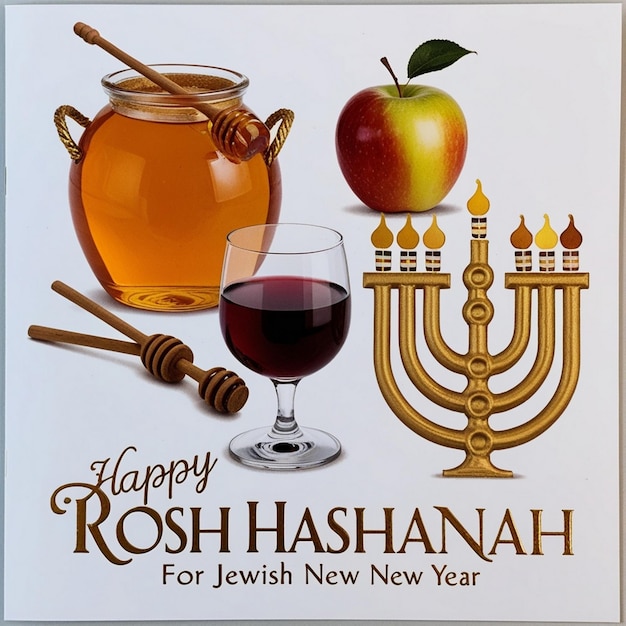 Realistic Rosh Hashanah Background Design