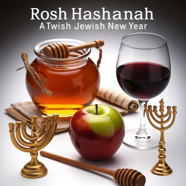 Realistic Rosh Hashanah Background Design