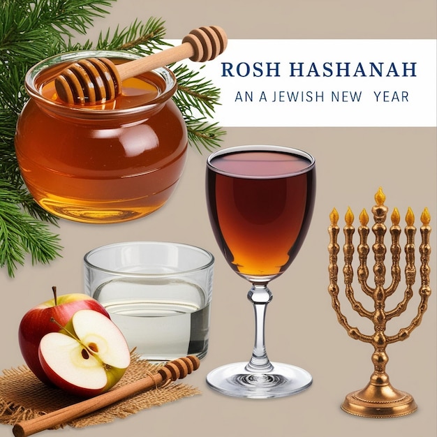 Realistic Rosh Hashanah Background Design