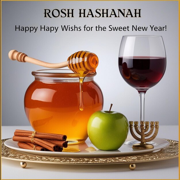 Photo realistic rosh hashanah background design