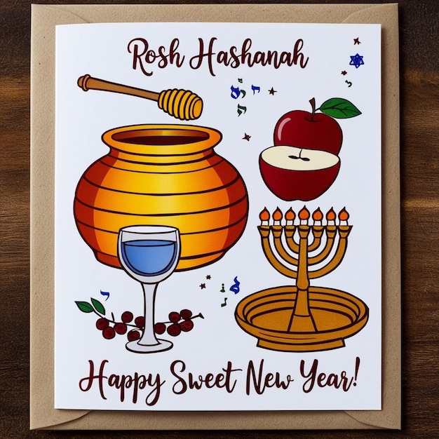 Photo realistic rosh hashanah background design