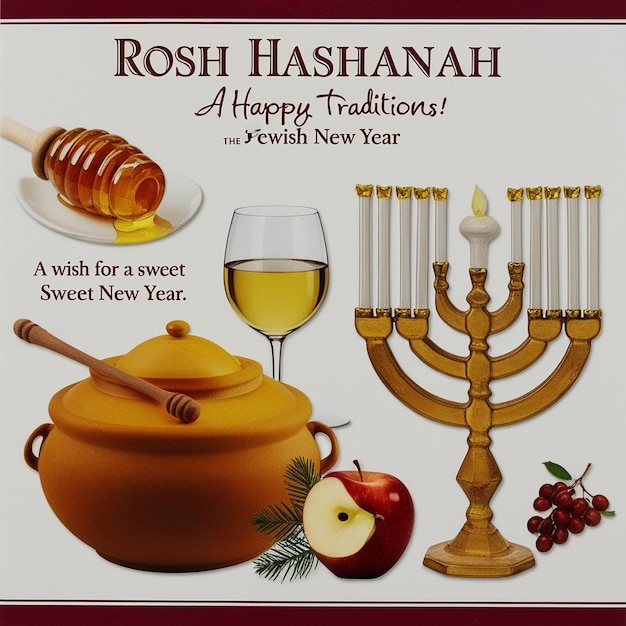 Realistic Rosh Hashanah Background Design