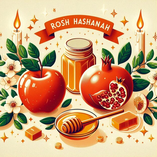 Photo realistic rosh hashanah illustration