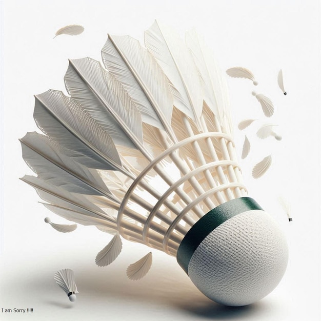 Realistic Shuttlecock Badminton Birdie Element Vector Illustration