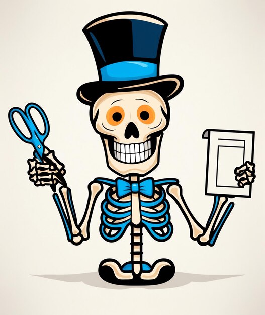 Photo realistic skeleton clip art images