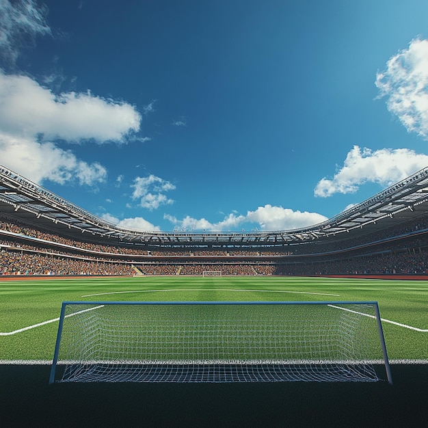 Realistic soccer field image