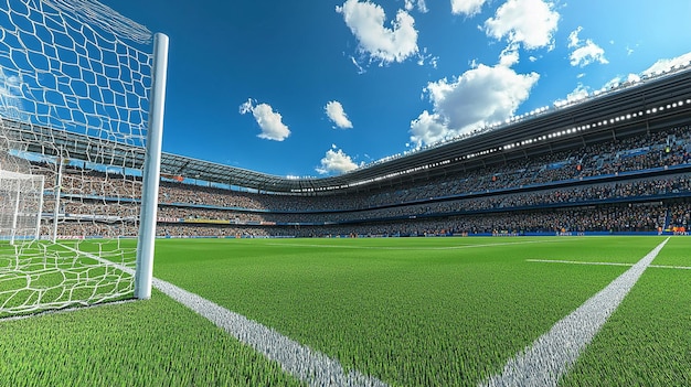 Realistic soccer field image