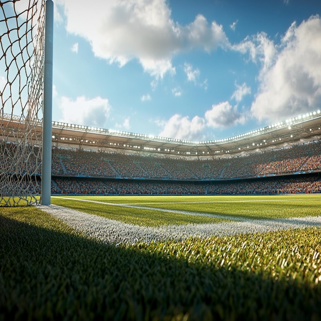 Realistic soccer field image