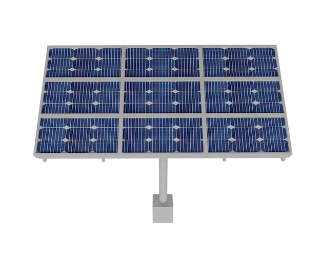 realistic solar panel 3d render, electricity icon