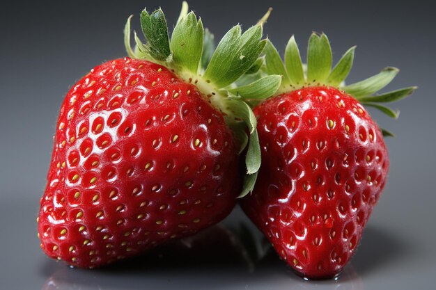 Realistic Strawberry Vibrant Composition on a Marvelous Background Generative AI