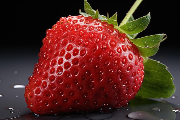 Realistic Strawberry Vibrant Composition on a Marvelous Background Generative AI