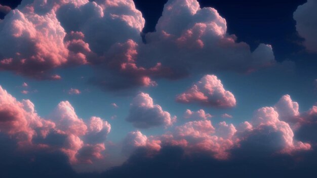 Realistic style colorful clouds background