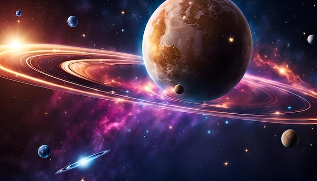 Realistic style galaxy background