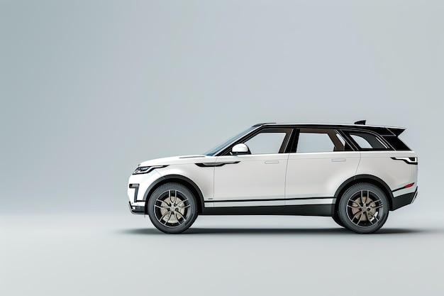 Photo realistic suv mock up from left view