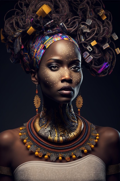 Realistic themed photos of africans persons, fictitious made by AI.