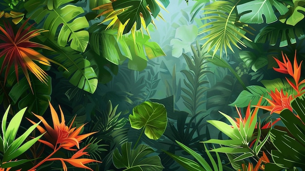 Realistic tropical background