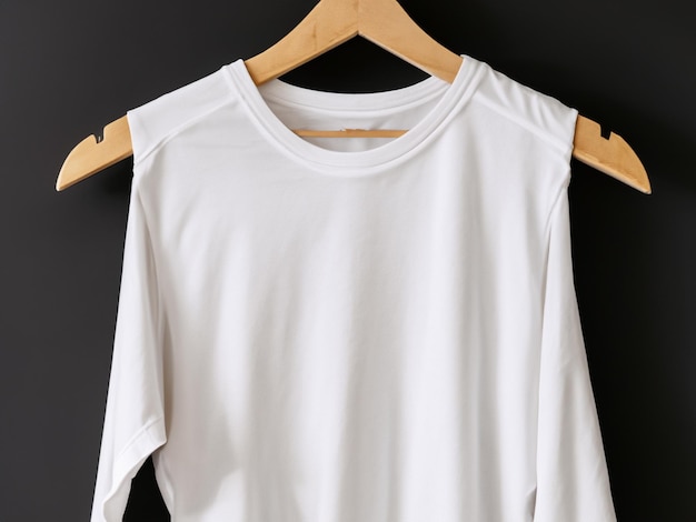 Realistic tshirt mockup Blank black and white tshirt on hanger Tshirt Mockup Design