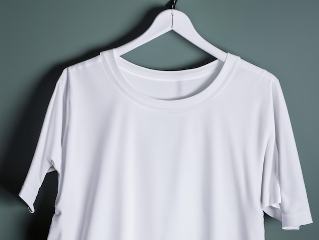 Realistic tshirt mockup Blank black and white tshirt on hanger Tshirt Mockup Design