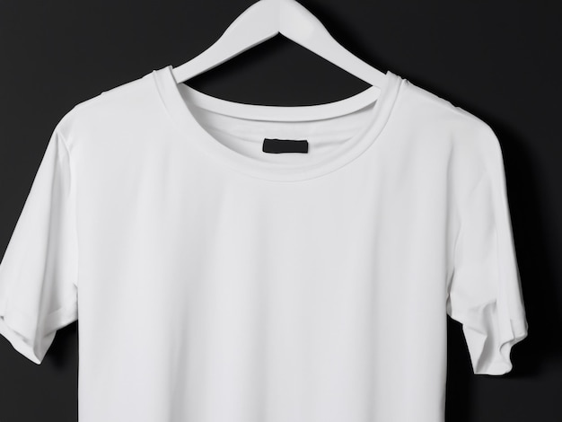 Realistic tshirt mockup Blank black and white tshirt on hanger Tshirt Mockup Design