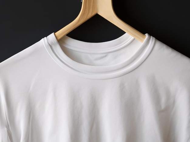 Realistic tshirt mockup Blank black and white tshirt on hanger Tshirt Mockup Design