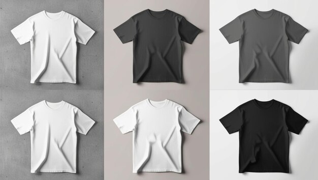 Realistic TShirt Mockup Set for Branding and Apparel Design