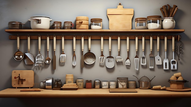 Realistic Utensils in Kitchen