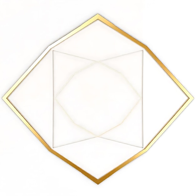 Realistic white and golden geometric background 1