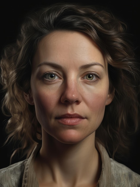 Realistic women portrait generative ai