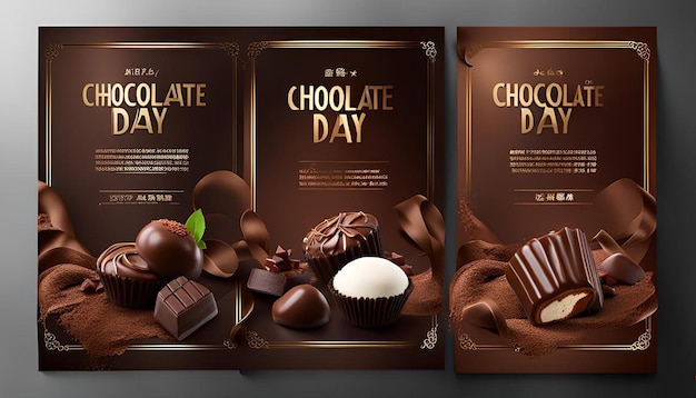 Photo realistic world chocolate day background