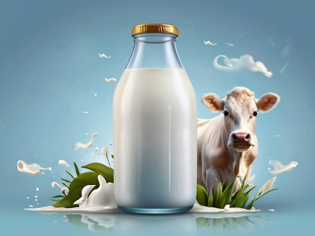 Realistic world Healthy milk day and clouds