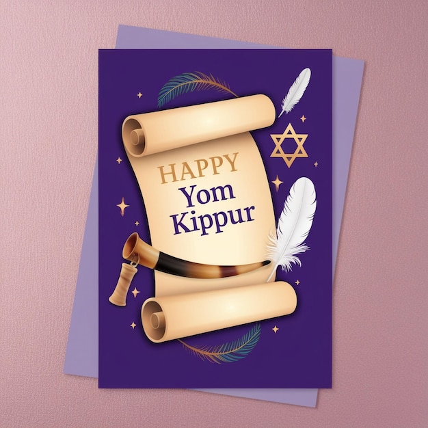 Photo realistic yom kippur background featuring horn