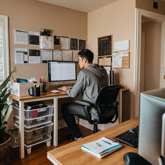 Photo reallife depictions of a sedentary lifestyle