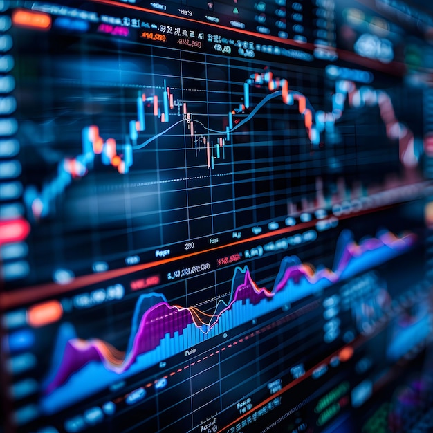 Photo realtime data visualization in a business environment financial decisionmaking